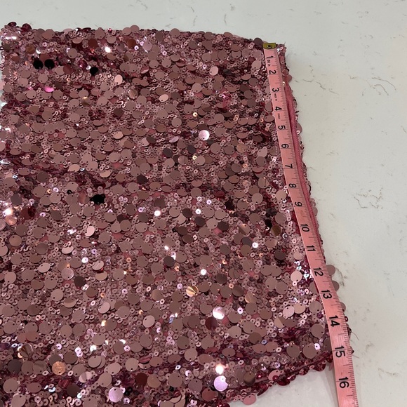 Urban Outfitters Silence + Noise Olivia Paillette Sequin Mini Skirt in Pink - Picture 9 of 11